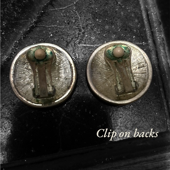 80's Modernist ENAMEL EARRINGS, Vintage - Picture 4 of 6